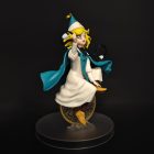 Coco figure from front side with raised drawing pen and round display base
