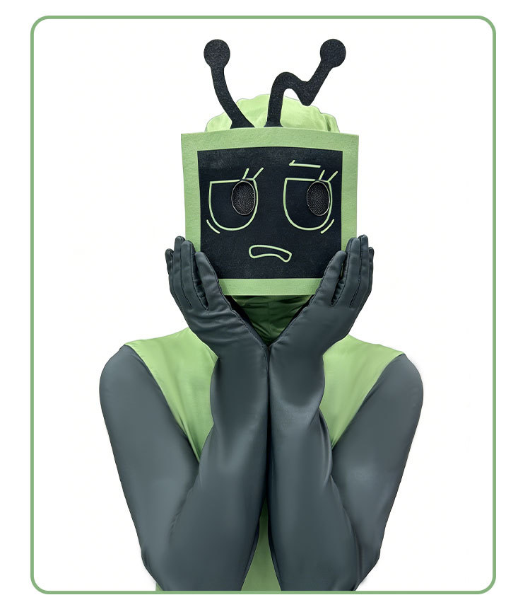 Vee TV-face mask and antenna details