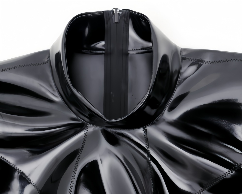 Back detail of black bodysuit component