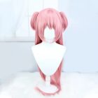 Long pink Madoka cosplay wig with twin tails
