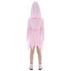 Back view of pink hooded ghost dress