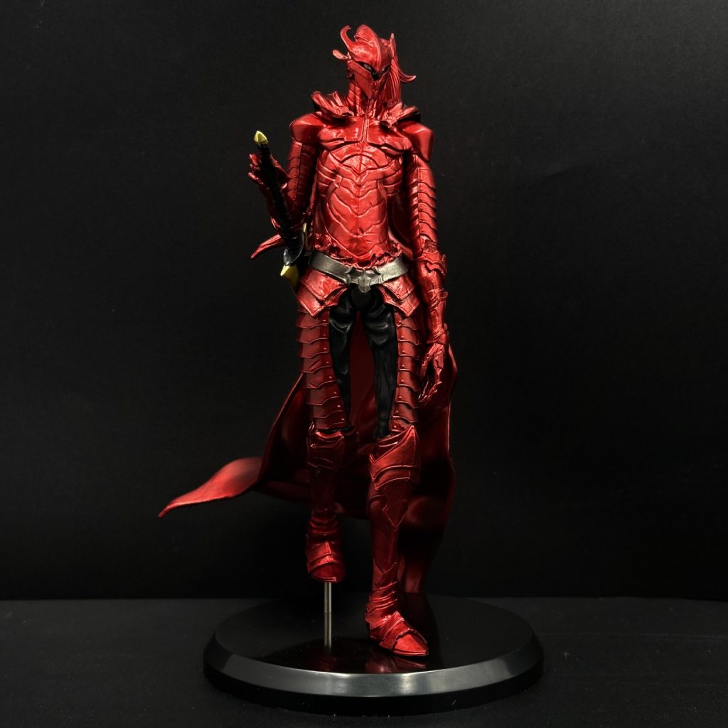 Solo Leveling Igris reproduction figure in red Blood Knight finish, front view