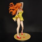 Three-quarter front view with Asuka's red heels and yellow round base