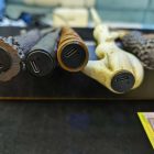 Close view of charging sockets on several wizard wand handles