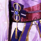 Purple and burgundy waist sash with gold ornament