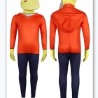 Charlie costume front and back showing yellow headcover and rear zip