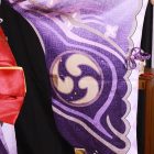 Patterned wide Raiden costume sleeve detail