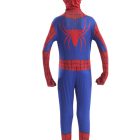 Back of red and blue Spider-Man costume with red spider motif