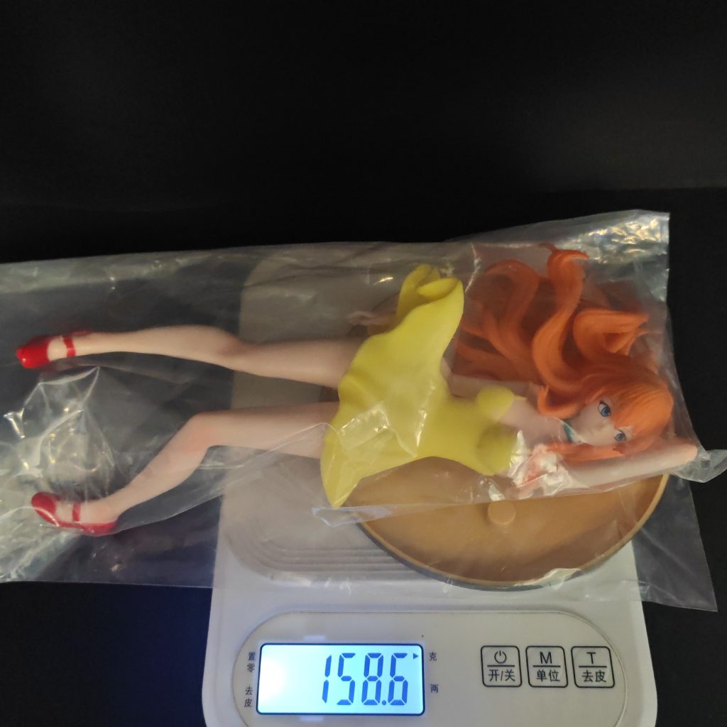 Bag-packaged Asuka figure with separate round display base