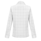 Back of Jinu white windowpane shirt