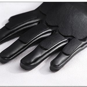 Leon black full-finger costume glove detail