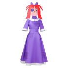 Ragatha patch-print dress hood and red-haired face mask