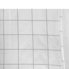Jinu windowpane shirt fabric and sewn hem detail
