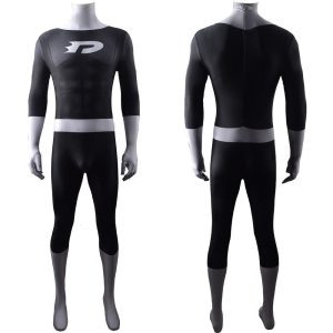 Danny Phantom black and white bodysuit front and back