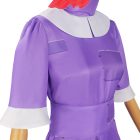Ragatha dress collar cuffs and patch-print belt detail