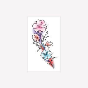 Pastel outline flower bouquet transfer sheet