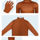 Brown Tung Sahur headcover, covered-hand and rear zipper details