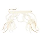 Draped Bead Fringe Shoulder Cape Jewelry — White cape