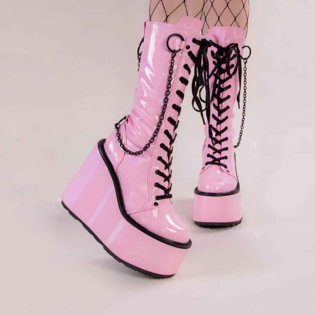 Chain-detail lace-up platform boots — source view 13.jpg