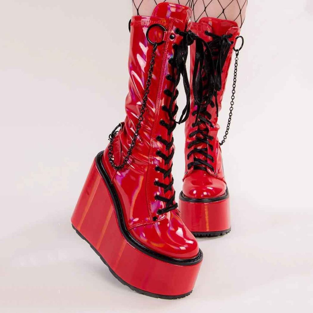 Chain-detail lace-up platform boots — source view 18.jpg