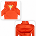 Charlie costume orange neckline and back zipper detail