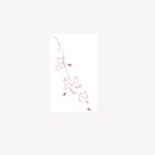 Fine pink cherry blossom and falling petals temporary tattoo sheet
