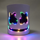 Multicolor light-up X-eye marshmallow-style helmet, front view
