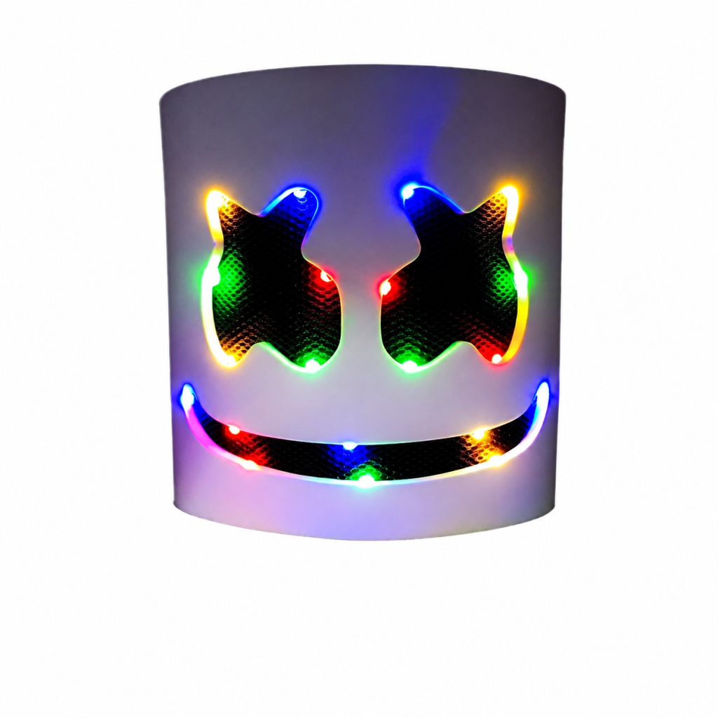 Light-up helmet isolated against white background