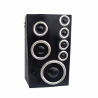 Speaker Black/Silver Large costume mask with seven silver-ringed molded speaker forms