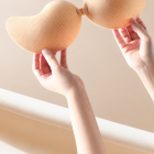 Mesh adhesive bra with center clasp detail