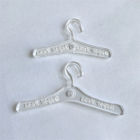 Clear miniature figure clothes hangers in two separately selectable lengths