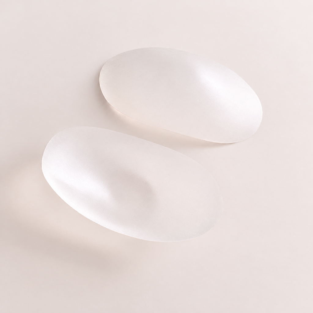 Clear silicone shoulder pad pair