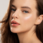 Colorful star and dot eye transfers worn beside the eyes
