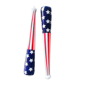Stars-and-stripes inflatable costume bat shown from two angles