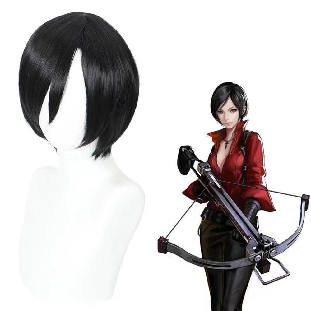 Ada Wong Short Black Wig - Resident Evil Cosplay 5 cosplayspa cosplayspa Ada Wong Short Black Wig Ready for Ship Resident Evil Cosplay 8OLXKL