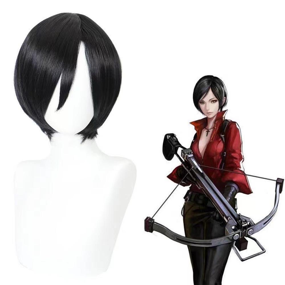 Ada Wong Short Black Wig - Resident Evil Cosplay 2 cosplayspa cosplayspa Ada Wong Short Black Wig Ready for Ship Resident Evil Cosplay 95VAC1
