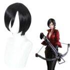 cosplayspa Ada Wong Short Black Wig Ready for Ship Resident Evil Cosplay CGMVEX