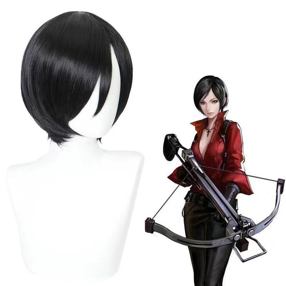 Ada Wong Short Black Wig - Resident Evil Cosplay 4 cosplayspa cosplayspa Ada Wong Short Black Wig Ready for Ship Resident Evil Cosplay GX1WG7