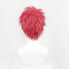 cosplayspa Akaza Short Red Wig Upper Moon Three Demon Slayer Hair MEEA7A