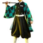 cosplayspa Authentic Kamadou Tanjiro Demon Slayer Kimetsu no Yaiba Mens Halloween Outfit WJ3OKA