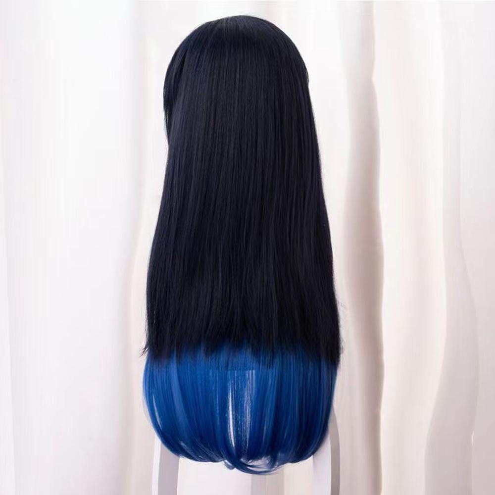 Dark Blue Anime Long Hair Wig - Hashibira Inosuke Demon Slayer 1 cosplayspa cosplayspa Dark Blue Anime Long Hair Wig Hashibira Inosuke Demon Slayer W6MOWL