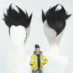 David Martinez Inspired Short Black Wig for Men - Anime & Cyberpunk Style