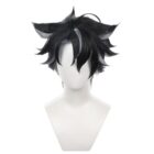 cosplayspa Fontaine Wriothesley Wig GC Genshin Impact Black Grey Hairpiece 7RQVK5