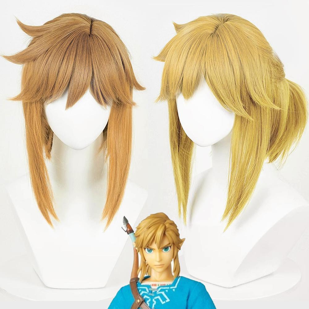 Legend Of Zelda Link Cosplay: Yellow Short Wig With Ear Clips 2 cosplayspa cosplayspa Legend of Zelda Link Cosplay Yellow Short Wig with Ear Clips D89RYW