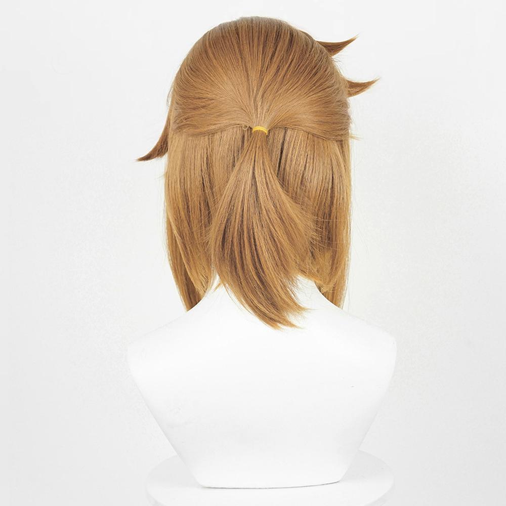 Legend Of Zelda Link Cosplay: Yellow Short Wig With Ear Clips 4 cosplayspa cosplayspa Legend of Zelda Link Cosplay Yellow Short Wig with Ear Clips ICSBWC
