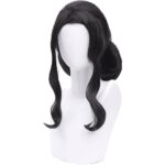 Muzan Kibutsuji Style Anime Black Wig - Demon Slayer Cao Gao Curvy Hair