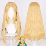 Princess Zelda Long Yellow Wig - Elegant Women's Royal Hairpiece