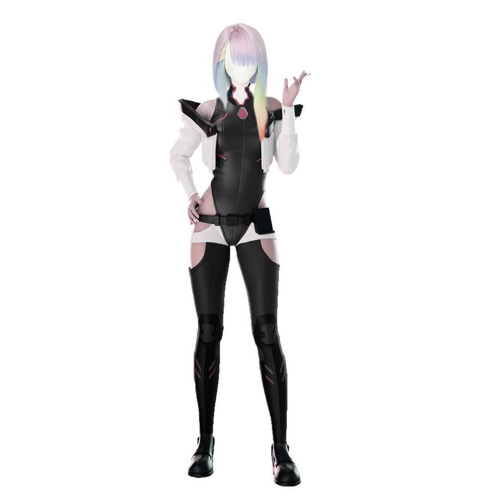 cosplayspa SR Game Edgerunners Lucy Racing Suit Cao Gao Uniform S 2XL with Wig 7JXZOH