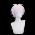 cosplayspa Sanemi Shinazugawa Silver Grey Short Wig for Kimetsu no Yaiba Fans SLGMDW
