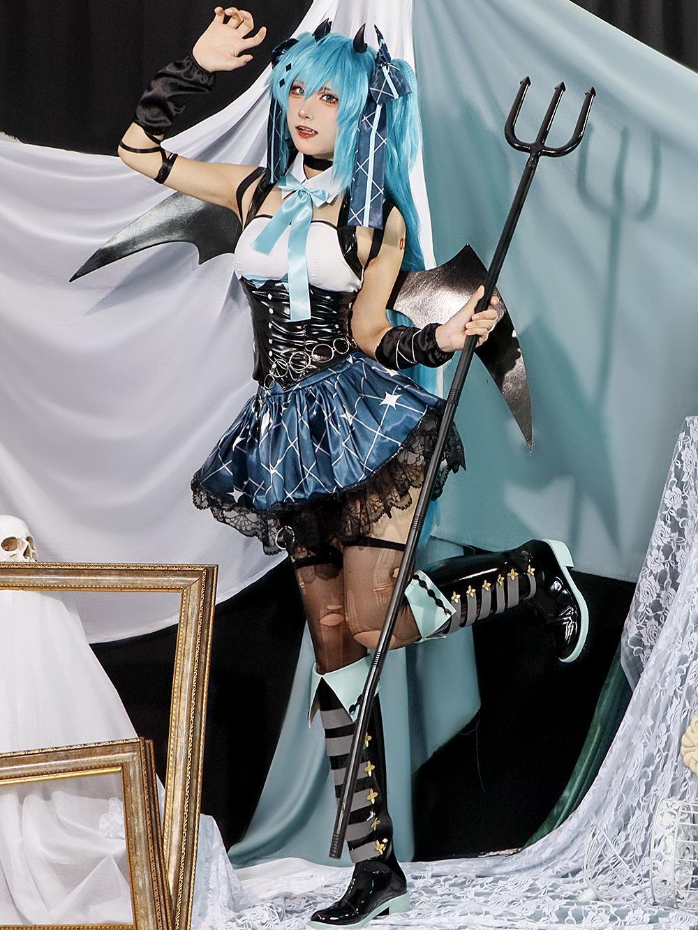 Vocaloid Hatsune Miku Devil Dress – S-3Xl Halloween Outfit 5 cosplayspa cosplayspa Vocaloid Hatsune Miku Devil Dress S 3XL Halloween Outfit JFIV02